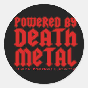 aangedreven door Death metal Ronde Sticker