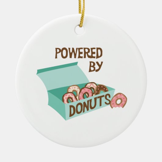 Aangedreven door donuts keramisch ornament (Voorkant)