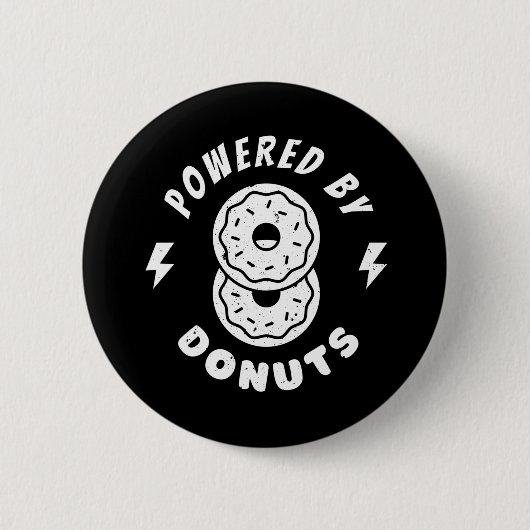 Aangedreven door donuts ronde button 5,7 cm (Voorkant)