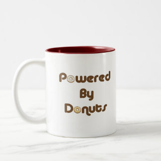 Aangedreven door donuts tweekleurige koffiemok