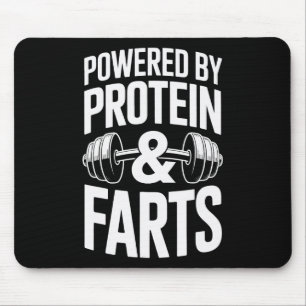 Aangedreven door eiwitten en scheten bodybuilding  muismat