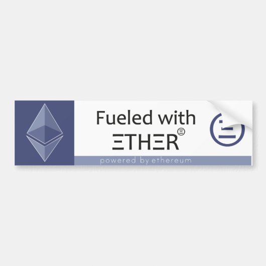 Aangedreven door Ether Bumpersticker (Voorkant)