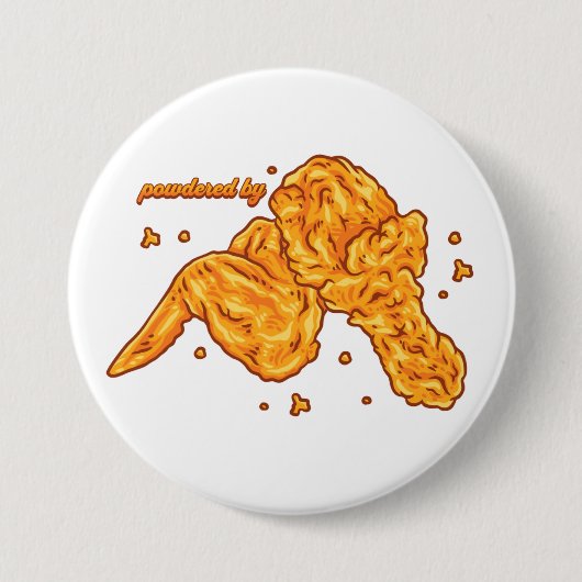 Aangedreven door Fried Chicken Ronde Button 7,6 Cm (Voorkant)