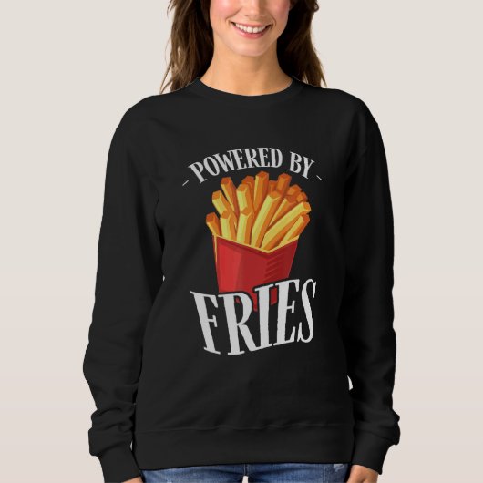 Aangedreven door Fries Fried Potato Fry Fast Food Trui (Voorkant)