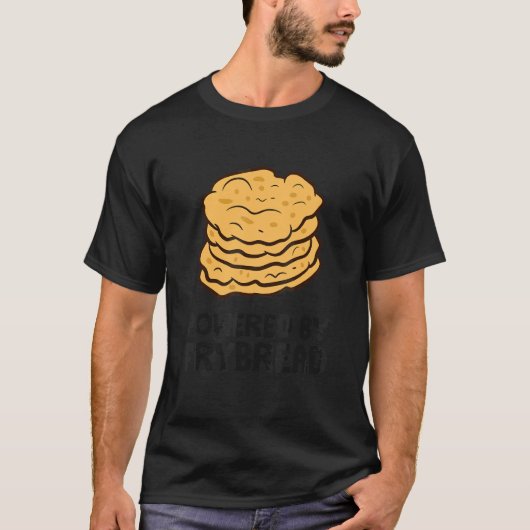 Aangedreven door Frybread Fry Bread T-shirt (Voorkant)