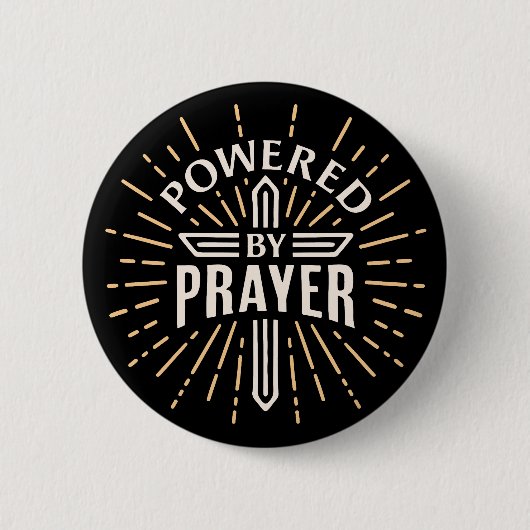 Aangedreven door gebed ronde button 5,7 cm (Voorkant)