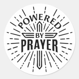 Aangedreven door gebed ronde sticker