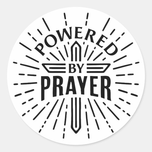 Aangedreven door gebed ronde sticker (Voorkant)