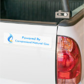 Aangedreven door gecomprimeerd aardgas bumpersticker (Op Truck)
