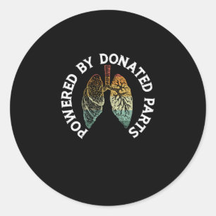 Aangedreven door gedoneerde onderdelen Longtranspl Ronde Sticker