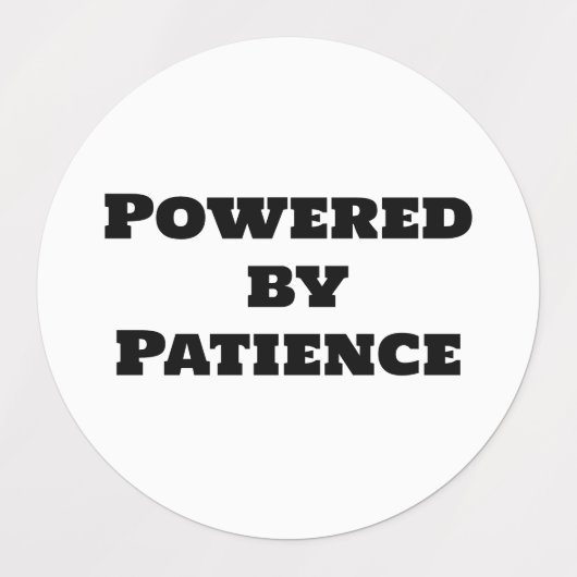 Aangedreven door geduld labels (Design 1)