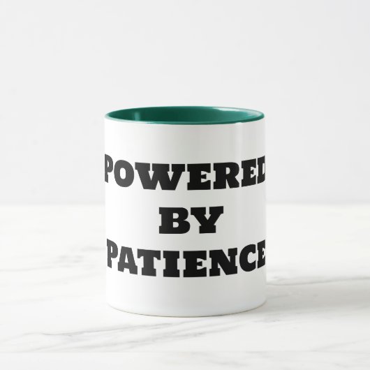 Aangedreven door geduld mok (Midden)