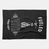 Aangedreven door geloof en vuur Christelijke keuke Theedoek (Horizontaal)