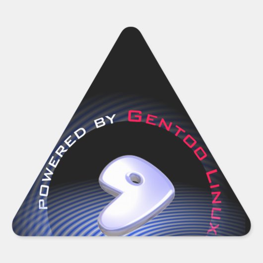 Aangedreven door GENTOO LINUX Logo Sticker (Voorkant)