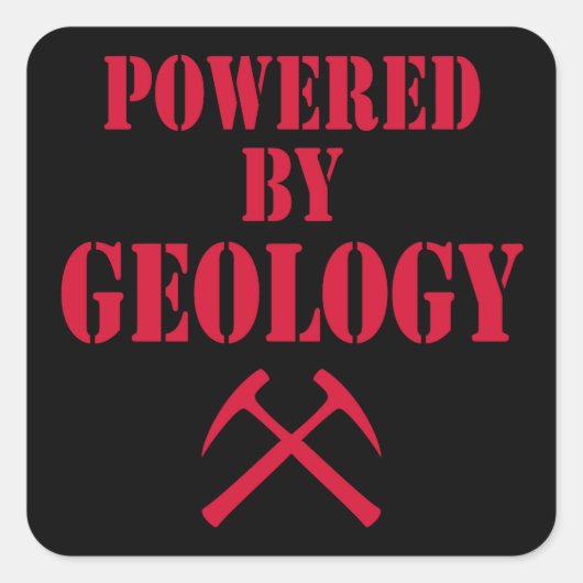 Aangedreven door Geology Sticker (Voorkant)