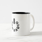 Aangedreven door HAM Radio Tweekleurige Koffiemok (Voorkant rechts)