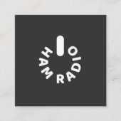 Aangedreven door HAM Radio Vierkante Visitekaartje (Voorkant)