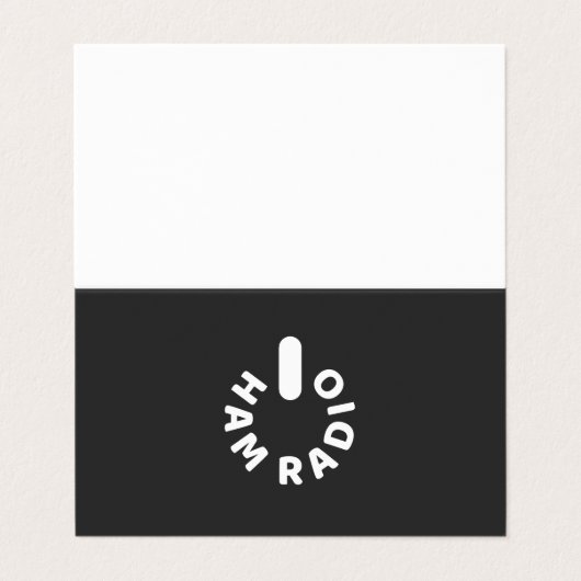 Aangedreven door HAM Radio Visitekaartje (Buitenkant ongevouwen)