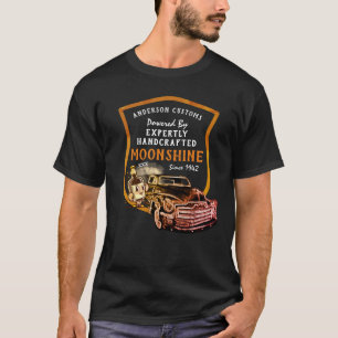 Aangedreven door handgemaakt Moonshine om het even T-shirt