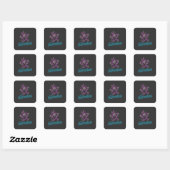 Aangedreven door Hantavirus Vierkante Sticker (Vel)