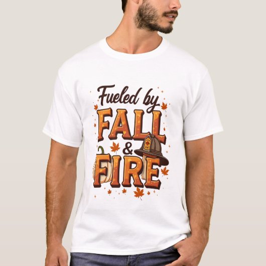 Aangedreven door Herfst & Fire – Autumn Firefighte T-shirt (Voorkant)