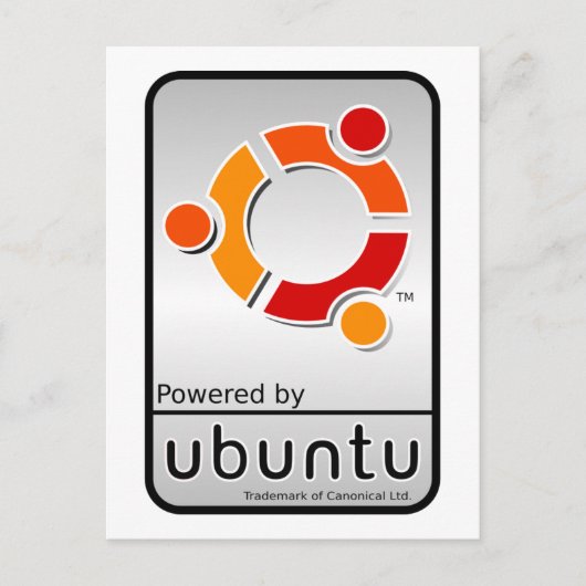 Aangedreven door het Briefkaart van Ubuntu (Voorkant)