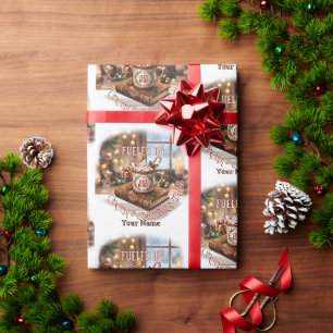 Aangedreven door Hot Cocoa Winter Tales Patroon Cadeaupapier