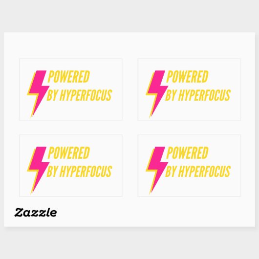 Aangedreven door Hyperfocus Sticker (Vel)