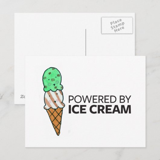 Aangedreven door Ice Cream Briefkaart (Voorkant / Achterkant)