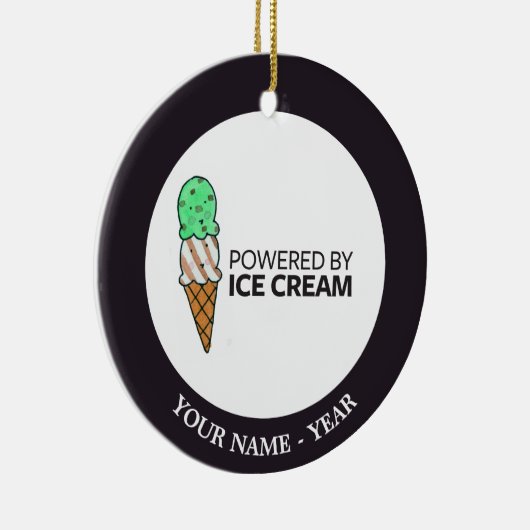 Aangedreven door Ice Cream Keramisch Ornament (Rechts)