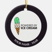 Aangedreven door Ice Cream Keramisch Ornament (Voorkant)