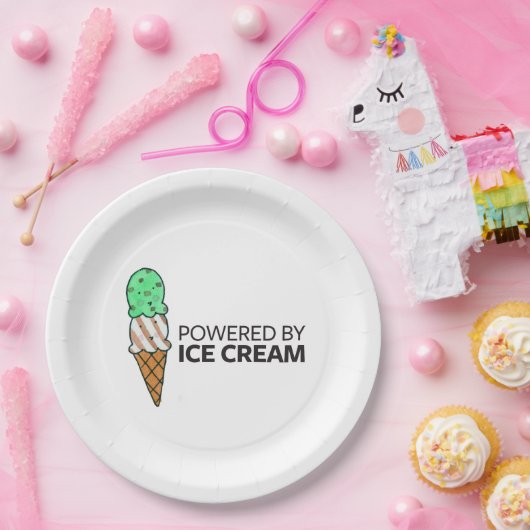 Aangedreven door Ice Cream Papieren Bordje (Feest)