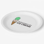 Aangedreven door Ice Cream Papieren Bordje (Gekanteld)