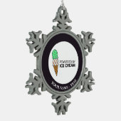 Aangedreven door Ice Cream Tin Sneeuwvlok Ornament (Links)