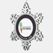 Aangedreven door Ice Cream Tin Sneeuwvlok Ornament (Rechts)