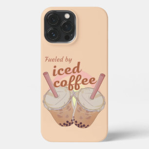 aangedreven door ijskoude koffie. cadeau voor ijsk iPhone 13 pro max hoesje