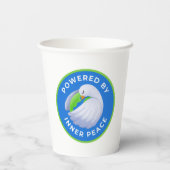 Aangedreven door Inner Peace Dove Balloon Papieren Bekers (Achterkant)