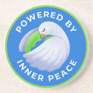 Aangedreven door Inner Peace Dove Sandstone Onderz Zandsteen Onderzetter