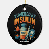 Aangedreven door Insuline Diabetes Awareness Funny Keramisch Ornament (Links)