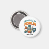Aangedreven door Insuline Diabetes Awareness Funny Magneet (Voorkant / Achterkant)
