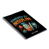Aangedreven door Insuline Diabetes Awareness Funny Notitieboek (Rechterzijde)