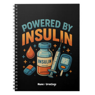 Aangedreven door Insuline Diabetes Awareness Funny Notitieboek