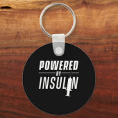 Aangedreven door insuline-Gezegden Diabeticien Dia Sleutelhanger (Voorkant)