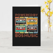 Aangedreven door jaren 80 muziek cassette retro kaart (Gele Bloem)