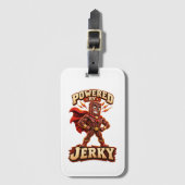 Aangedreven door Jerky Superhero Bagagelabel (Voorkant (verticaal))