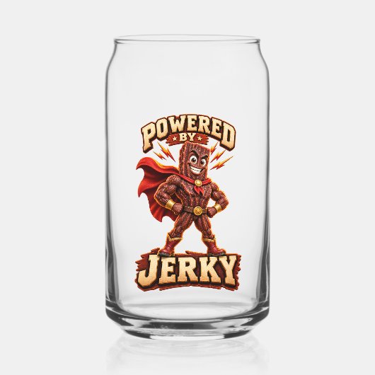 Aangedreven door Jerky Superhero Blikvorm Glas (Achterkant)