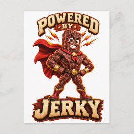 Aangedreven door Jerky Superhero Feestdagenkaart