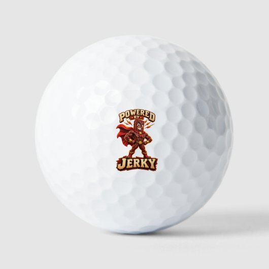 Aangedreven door Jerky Superhero Golfballen (Voorkant)