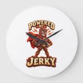 Aangedreven door Jerky Superhero Grote Klok (Voorkant)