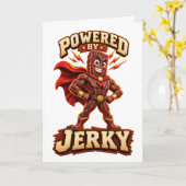 Aangedreven door Jerky Superhero Kaart (Gele Bloem)
